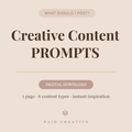 What Should I Post? | Creative Content Prompt Guide