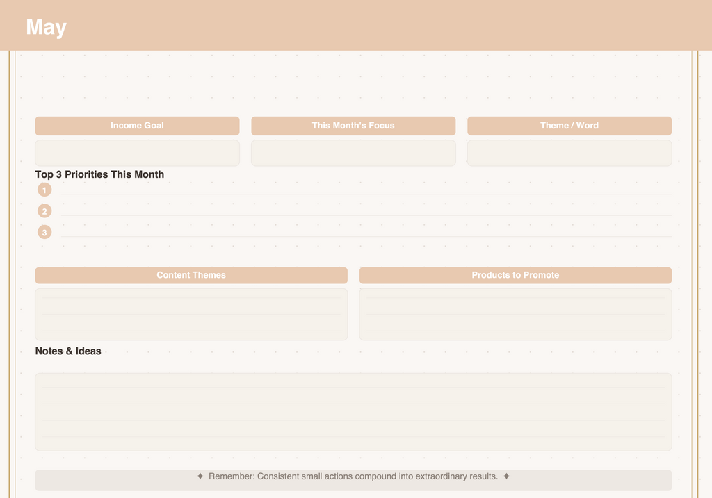 The Creative's Business Planner — A Full Year of Planning Pages for Creatives